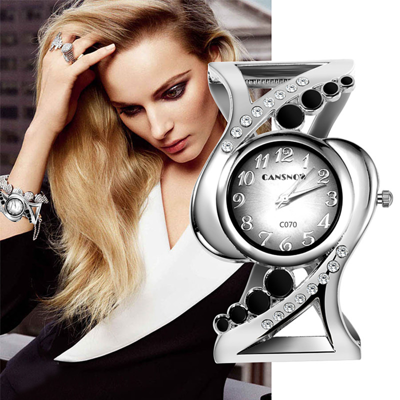 Ladies Luxury Watch - Women Bangle Wristwatch Crystal Luxury Ladies