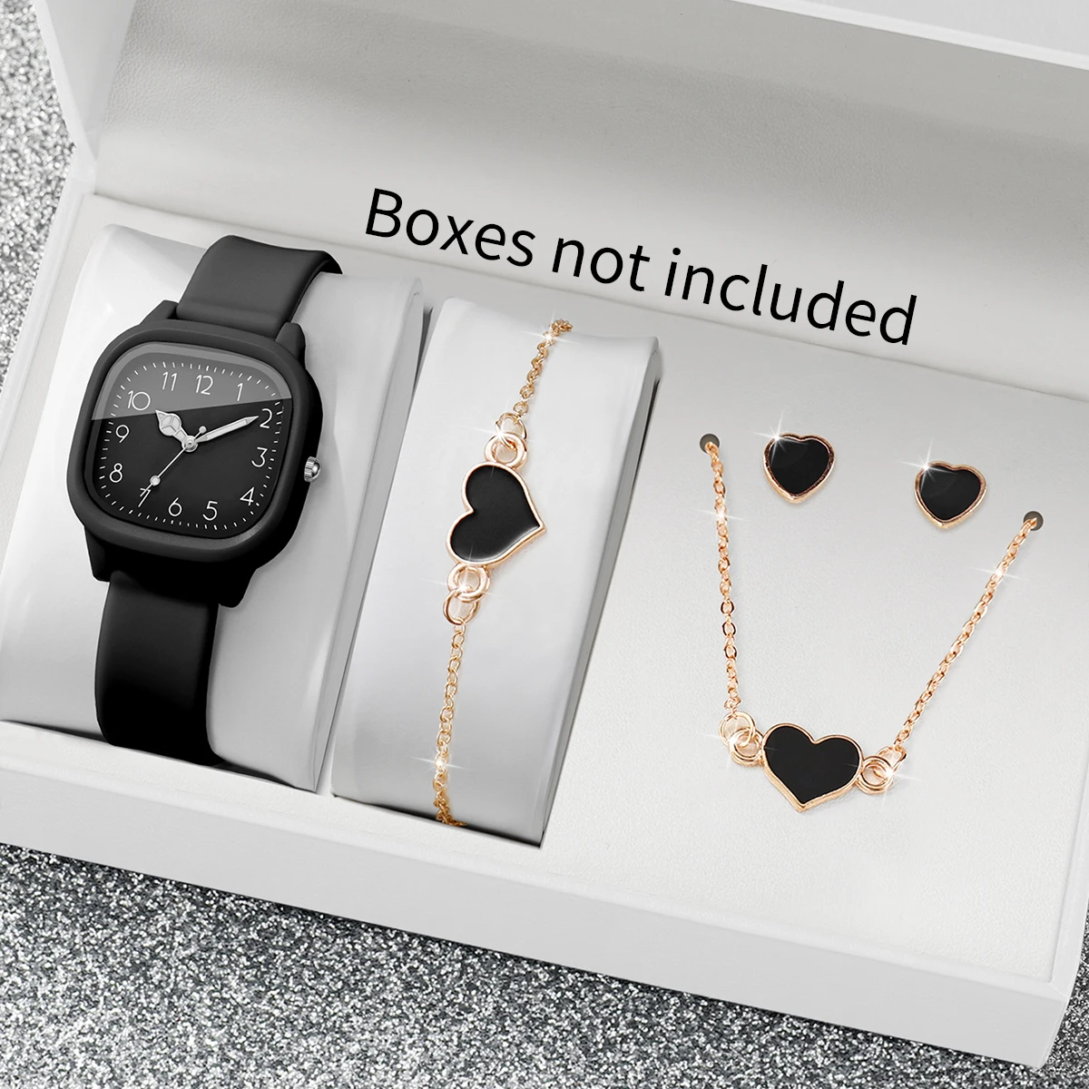 Open Heart Watch - 5PCS Fashion Square Women Watches Heart