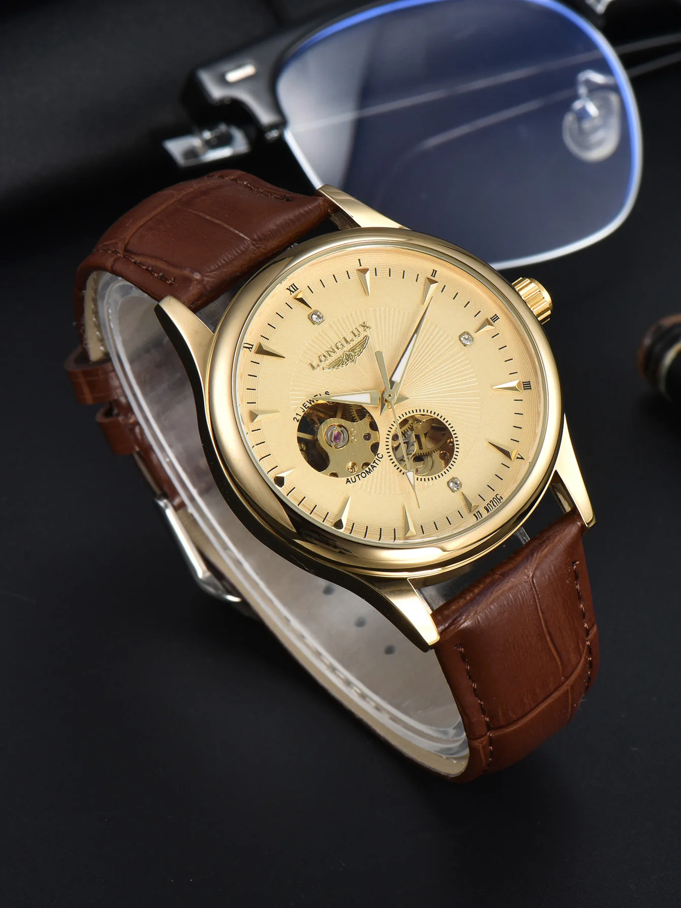 Open Heart Watch - LONGLUX Automatic Watch Elegant Style Wholesale