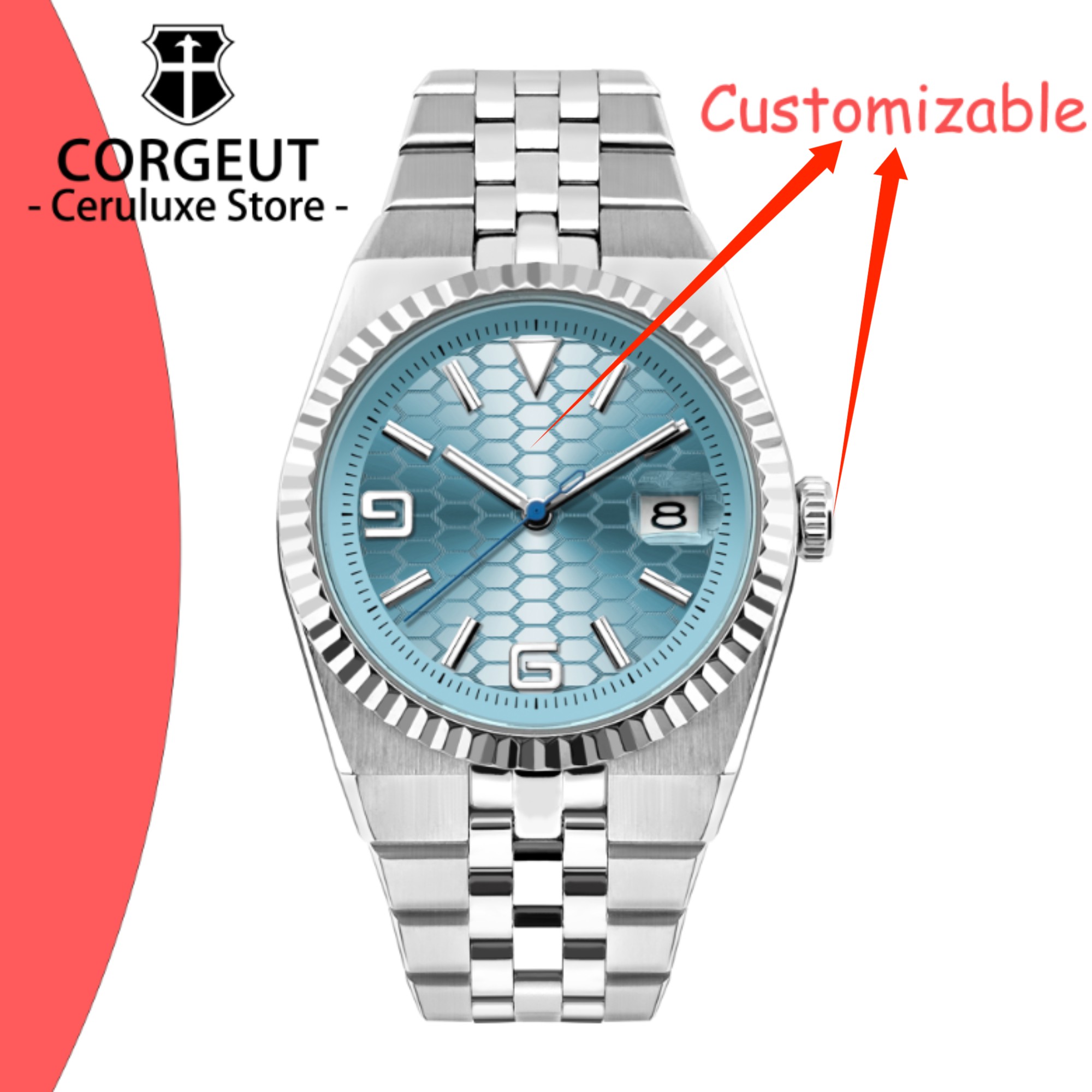 CUSTOM Logo Diy 40mm NH35 Mech - Luxury Watch Logos recension och pris