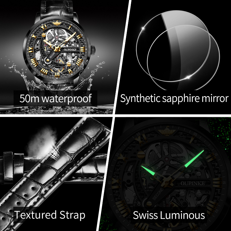 OUPINKE 3173 Original Leather  - Chronograph Flyback Watch recension och pris