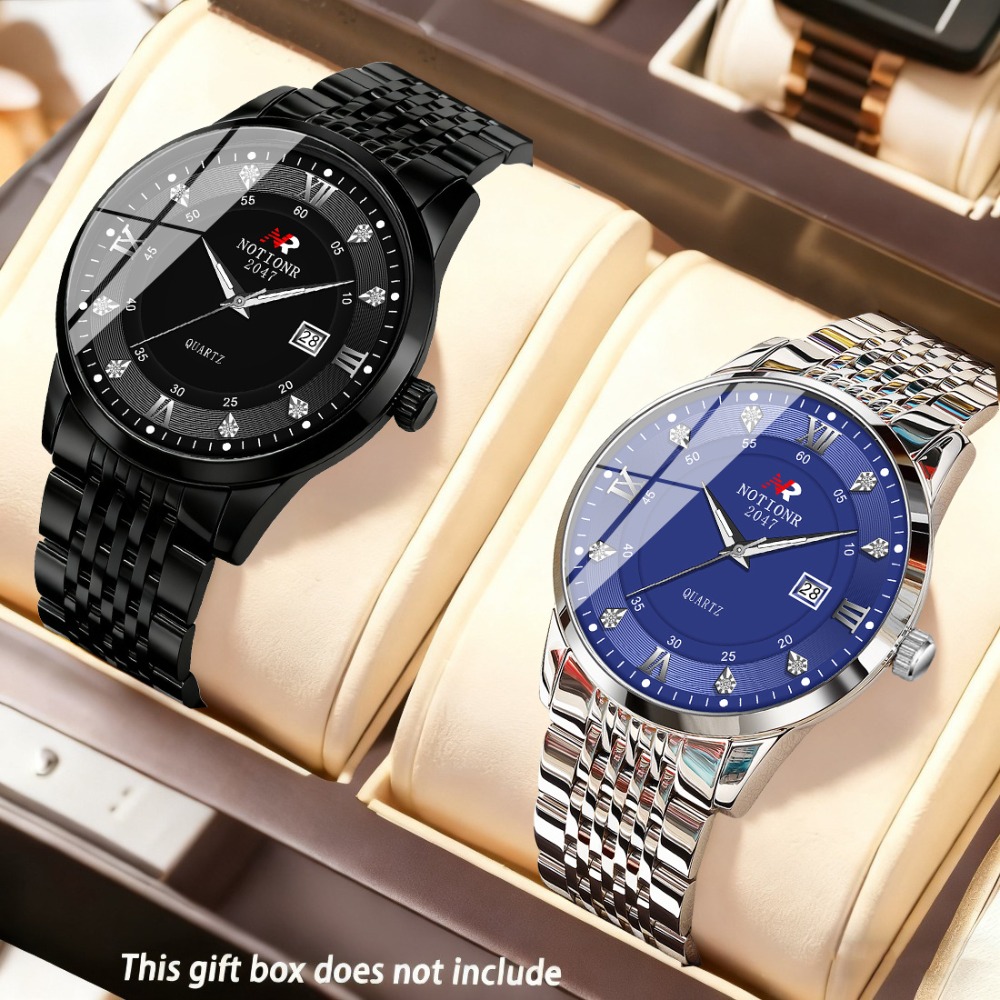 2pcs Classic Men's Quartz Watc - Luxury Watch Business recension och pris