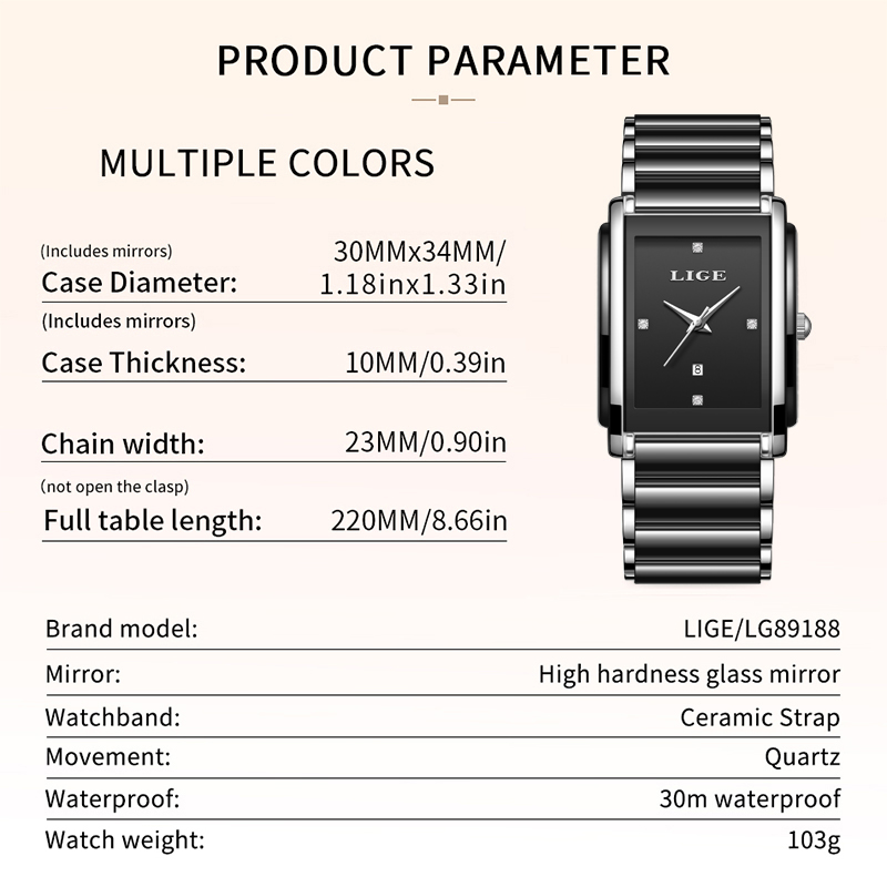 LIGE New Luxury Women Watches  - Luxury Watch Cartier recension och pris