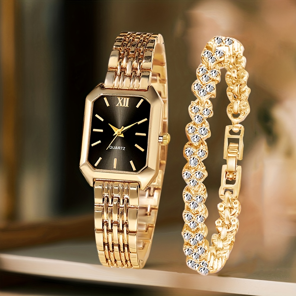 2PCS Fashion Rectangle Women Q - Luxury Watch Cartier recension och pris