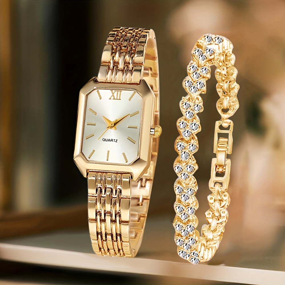2PCS Fashion Rectangle Women Q - Luxury Watch Cartier recension och pris