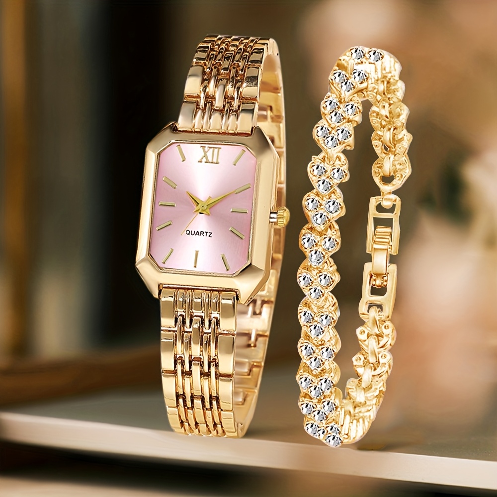 2PCS Fashion Rectangle Women Q - Luxury Watch Cartier recension och pris