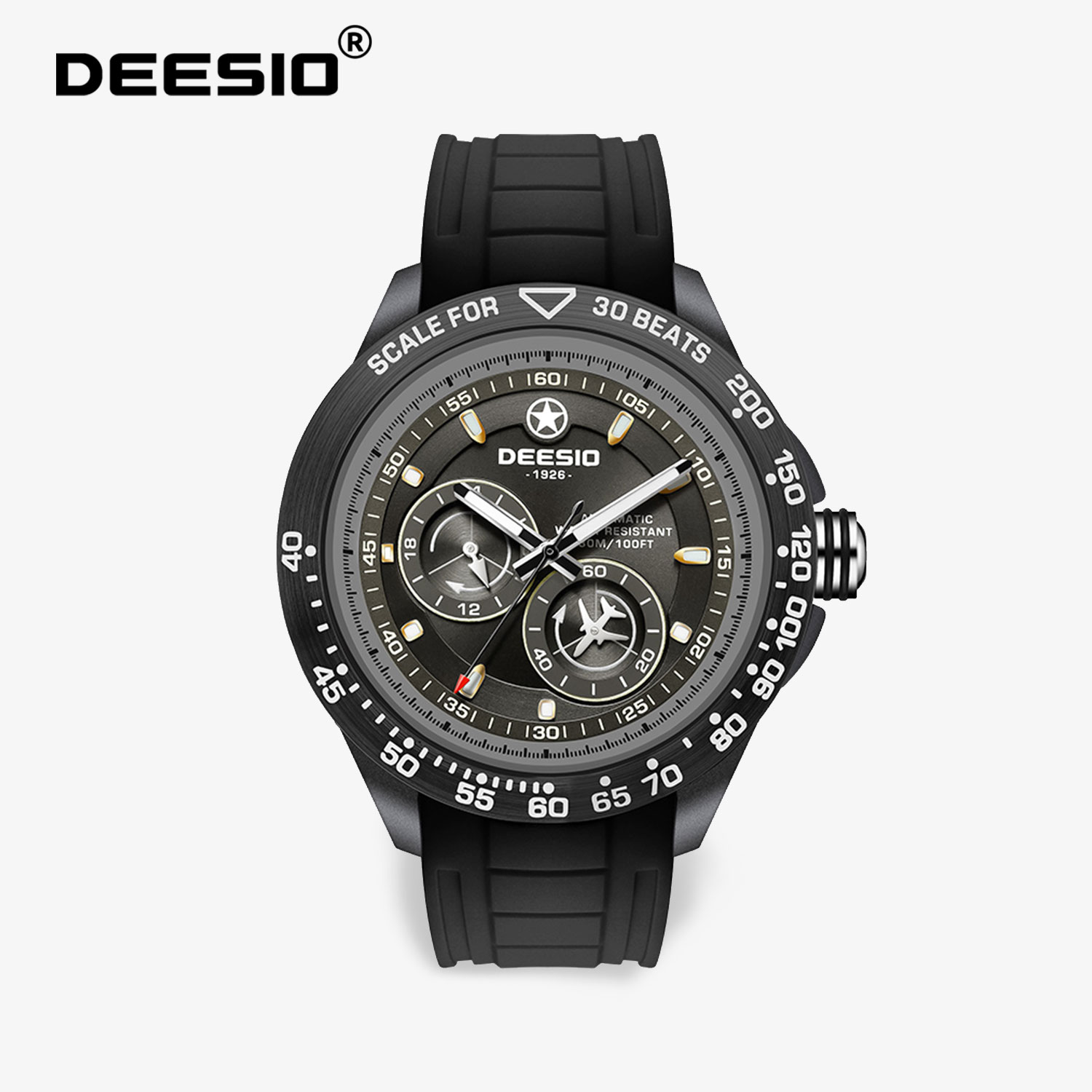 Deesio Men's Automatic Mechani - Chronograph Flyback Watch recension och pris