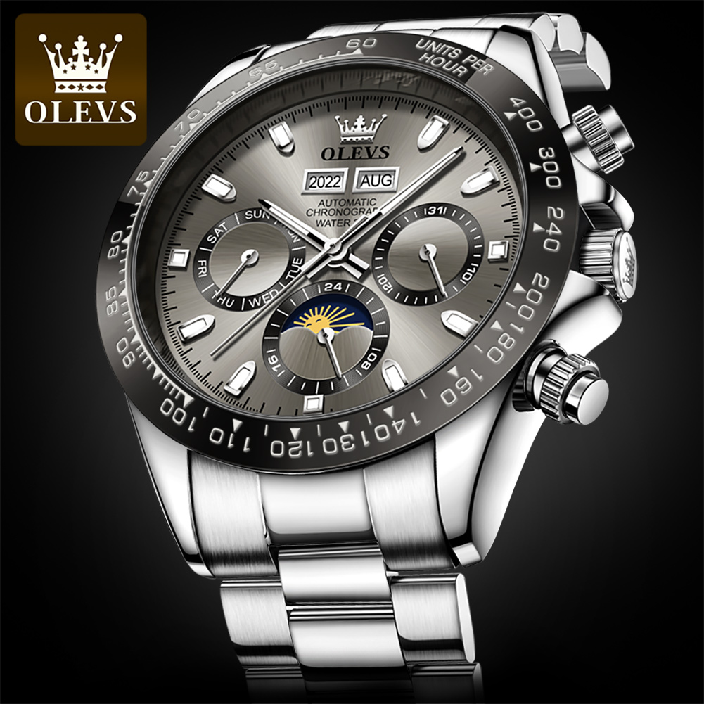 OLEVS 6654 Luxury Mens Watch C - Chronograph Flyback Watch recension och pris