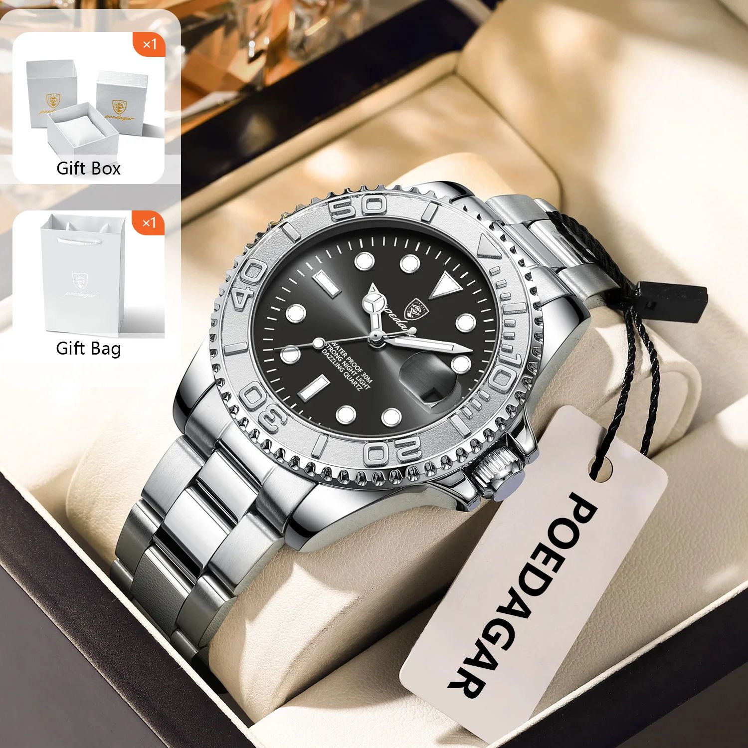 POEDAGAR Trendy Sport Man Watc - Luxury Watch Business recension och pris