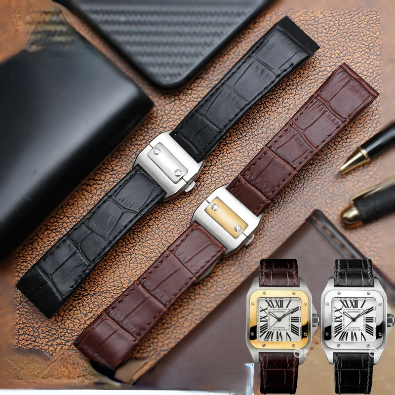 Genuine Leather Watchband for  - Luxury Watch Cartier recension och pris