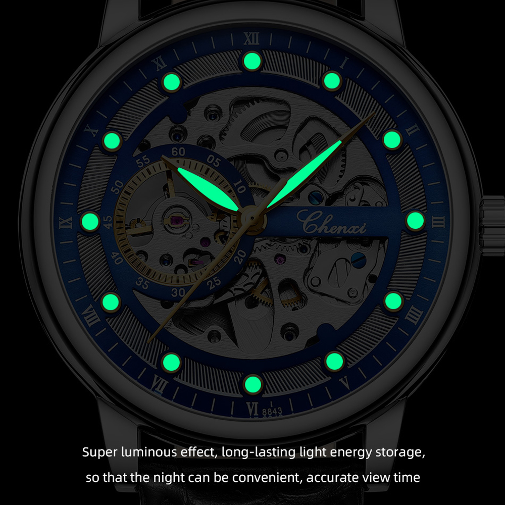 CHENXI Automatic Mechanical Me - Open Heart Watch recension och pris