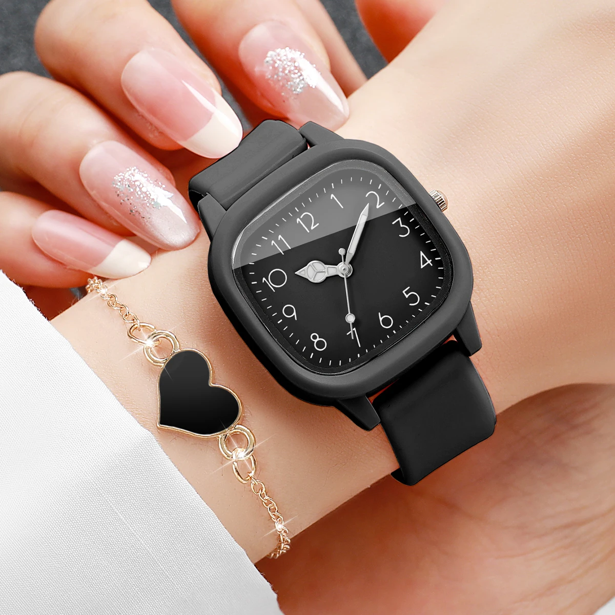 5PCS Fashion Square Women Watc - Open Heart Watch recension och pris